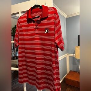 Men’s red Nike golf performance Trojan shirt